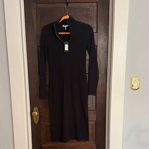 Rag & Bone Black Laila Zip Dress Size S NWT